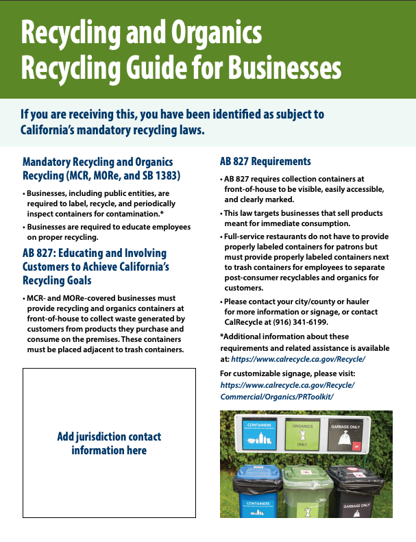 Sample recycling materials